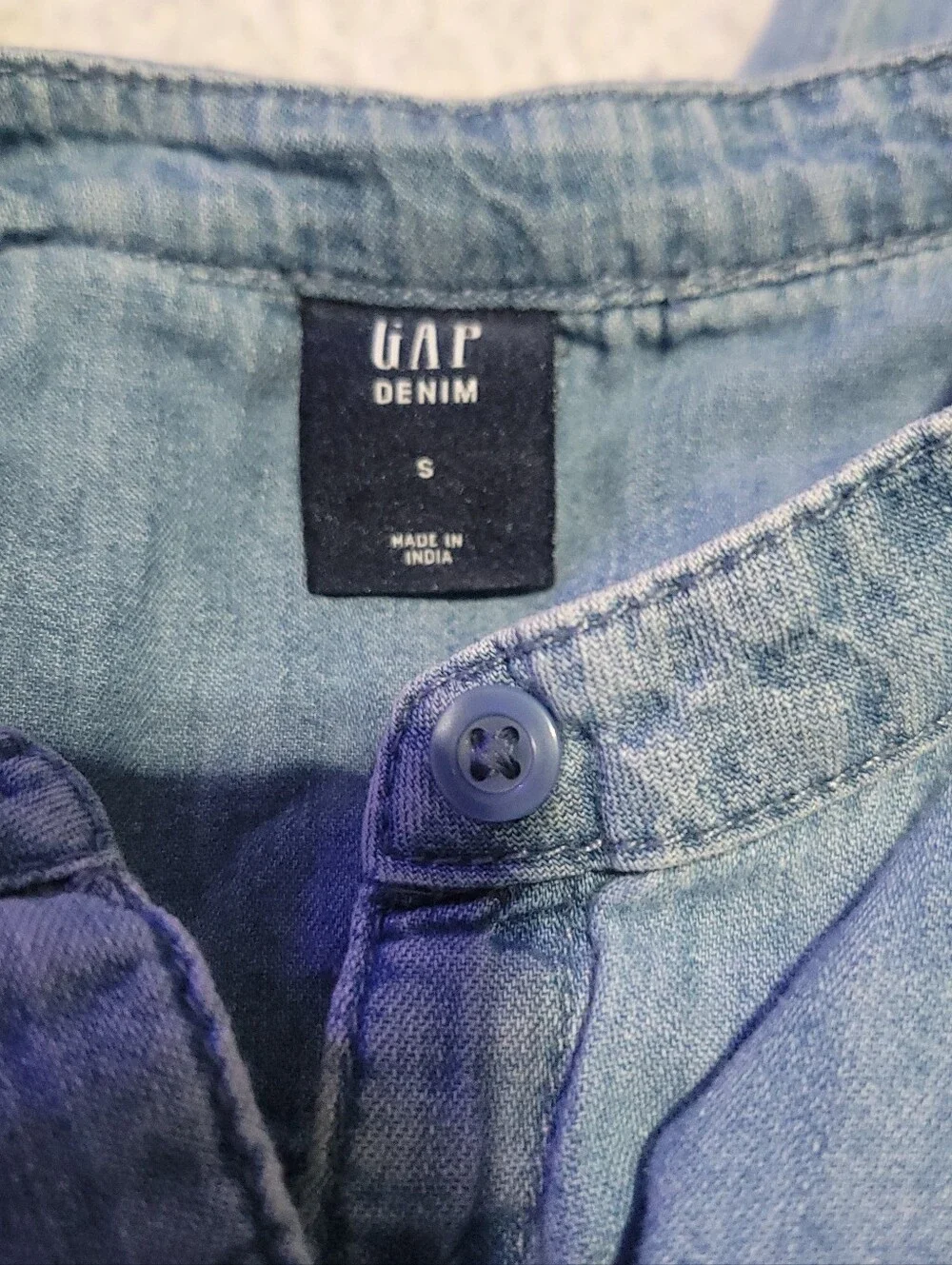 GAP Light Blue Denim-Style Girls' One-Piece Jumpsuit